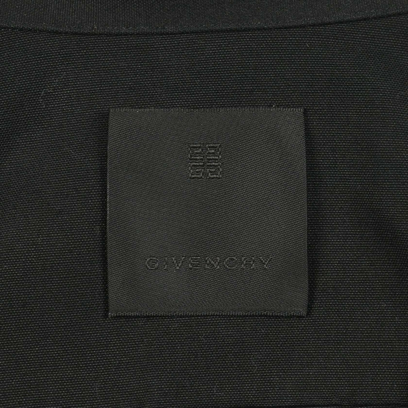 紀梵希金屬細部拉鍊襯衫上衣 #38 純棉黑二手男款-3