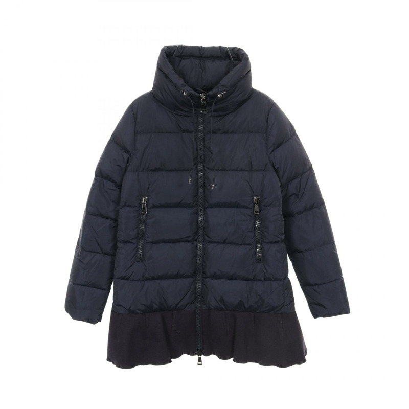 MONCLER VIBURNUM 羽絨衣外套 #0 尼龍海軍藍 二手 女款-0