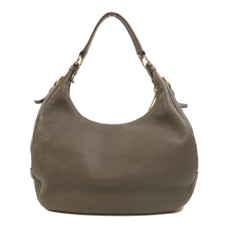 PRADA 牛皮皮革Shoulder Bag金扣肩背袋-1