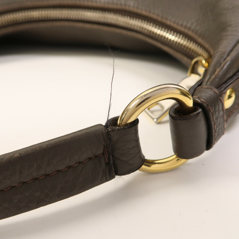 PRADA 牛皮皮革Shoulder Bag金扣肩背袋-13