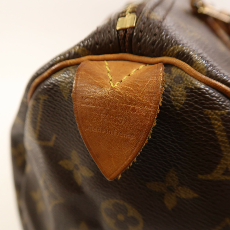 LOUIS VUITTON Monogram Speedy 30金扣手挽袋-6