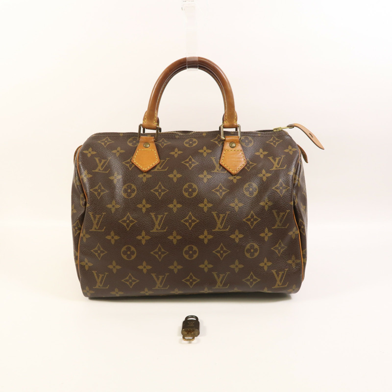 LOUIS VUITTON Monogram Speedy 30金扣手挽袋-9