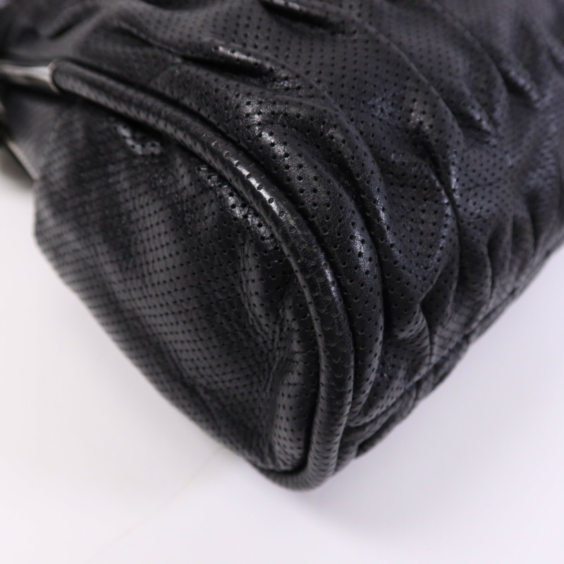 CHANEL 牛皮皮革Chain Shoulder銀扣鏈帶肩背袋-11