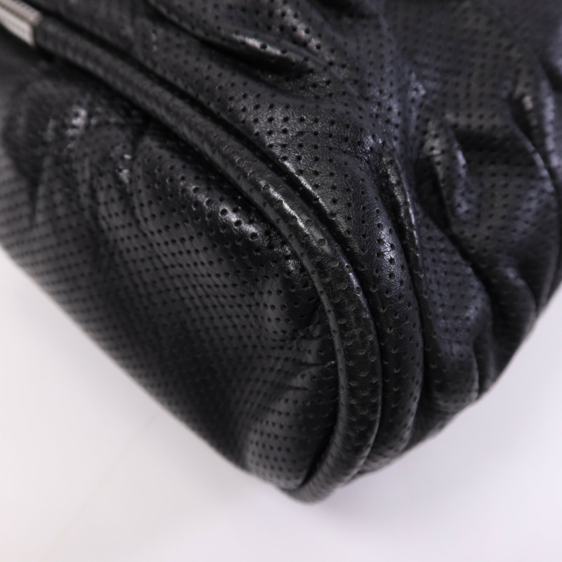 CHANEL 牛皮皮革Chain Shoulder銀扣鏈帶肩背袋-13