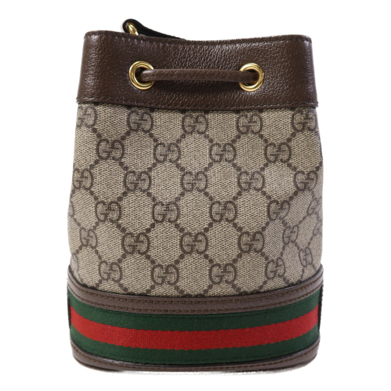 GUCCI 塗層帆布Ophidia Mini Bucket金扣肩背袋-1