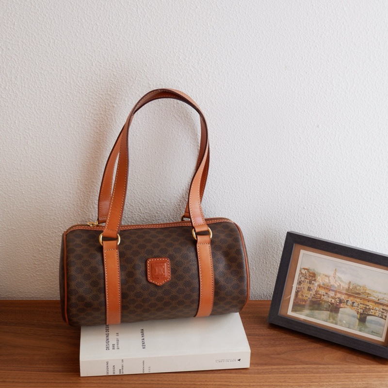 Celine經典老花圓筒包-0