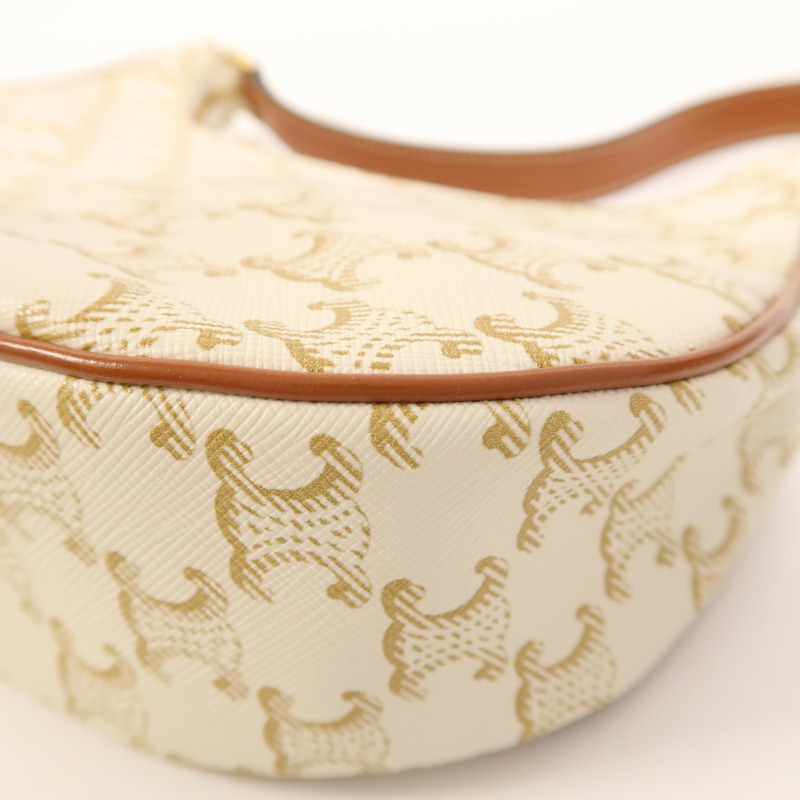 CELINE 塗層帆布Ava金扣肩背袋-10