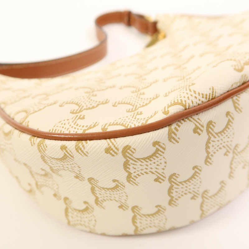 CELINE 塗層帆布Ava金扣肩背袋-11