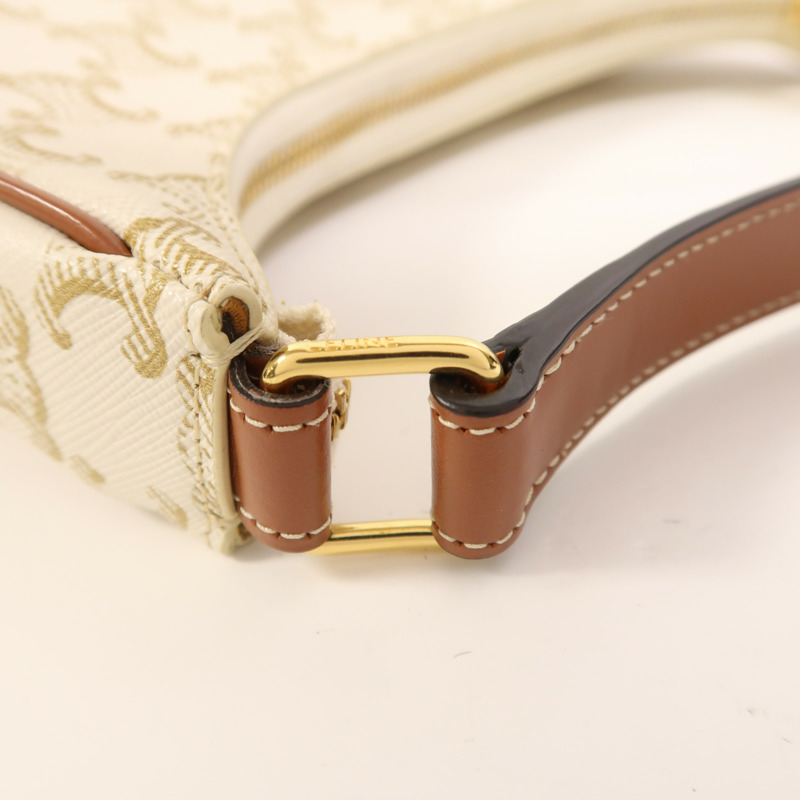 CELINE 塗層帆布Ava金扣肩背袋-13