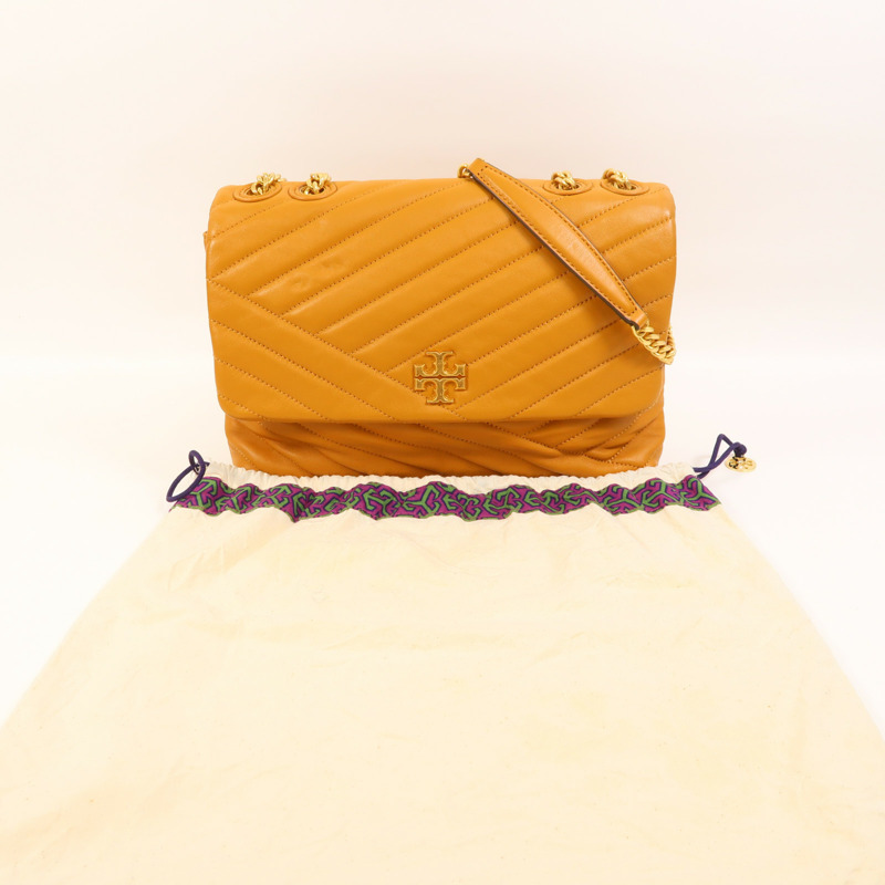 Tory Burch 牛皮皮革Chain Shoulder金扣鏈帶肩背袋-9