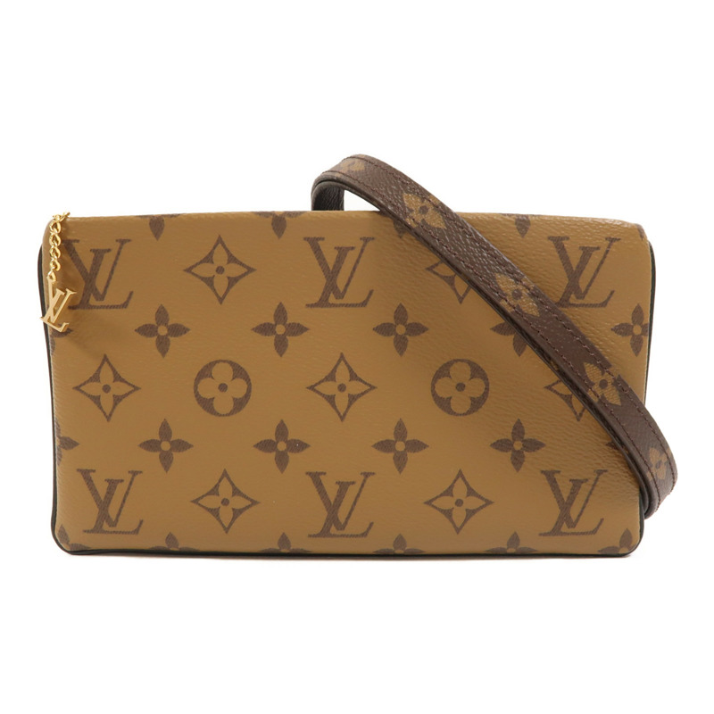 LOUIS VUITTON Monogram/Monogram Reverse Pochette LV 3金扣肩背袋-0