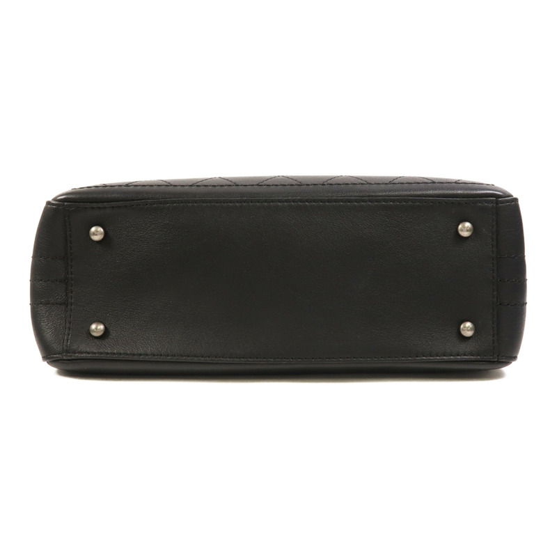 CHANEL 牛皮皮革2 Way Shoulder銀扣手挽肩背兩用袋-3