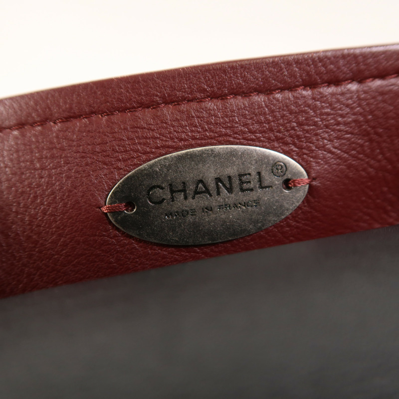 CHANEL 牛皮皮革2 Way Shoulder銀扣手挽肩背兩用袋-5