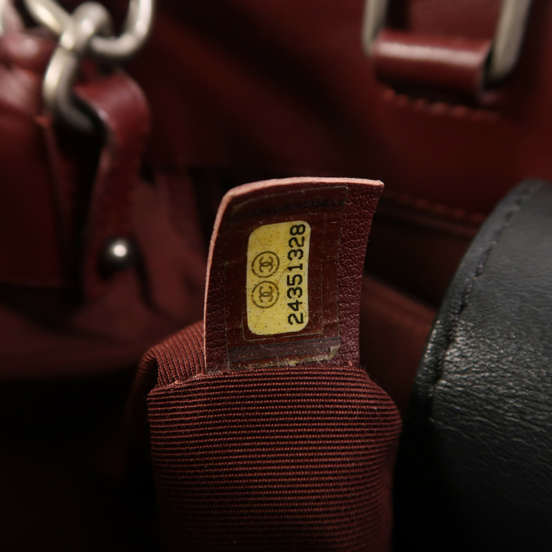 CHANEL 牛皮皮革2 Way Shoulder銀扣手挽肩背兩用袋-6