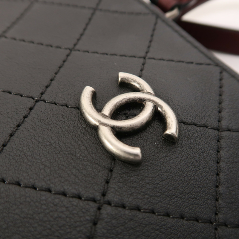 CHANEL 牛皮皮革2 Way Shoulder銀扣手挽肩背兩用袋-10