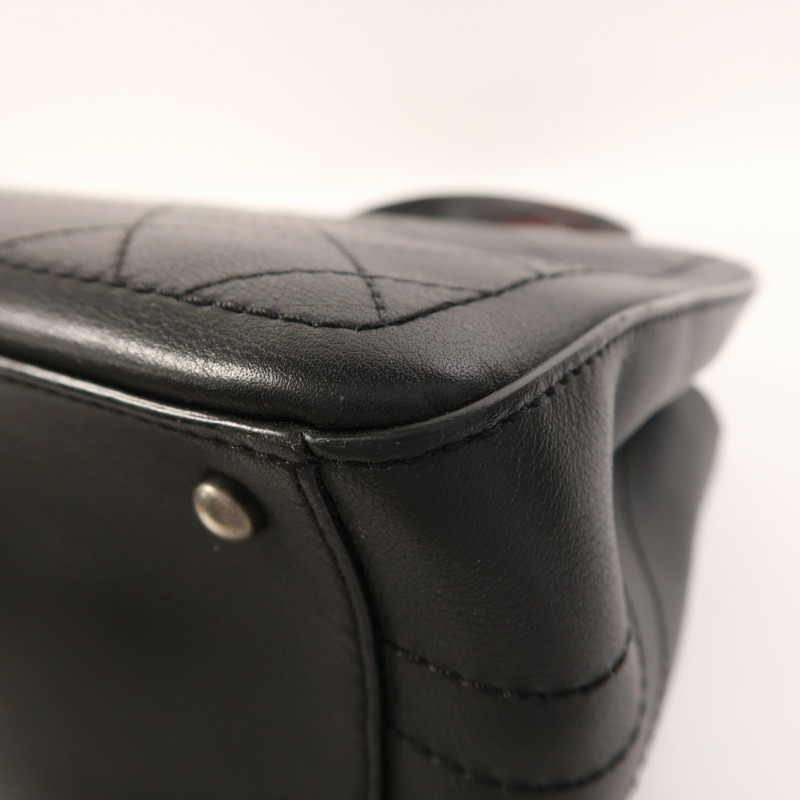 CHANEL 牛皮皮革2 Way Shoulder銀扣手挽肩背兩用袋-13