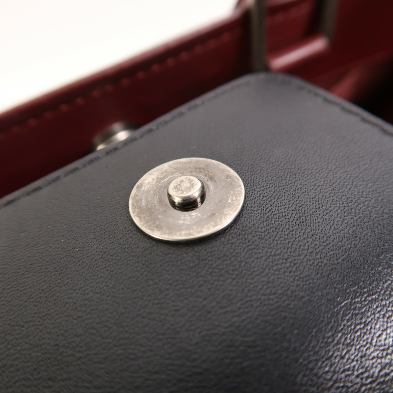 CHANEL 牛皮皮革2 Way Shoulder銀扣手挽肩背兩用袋-16