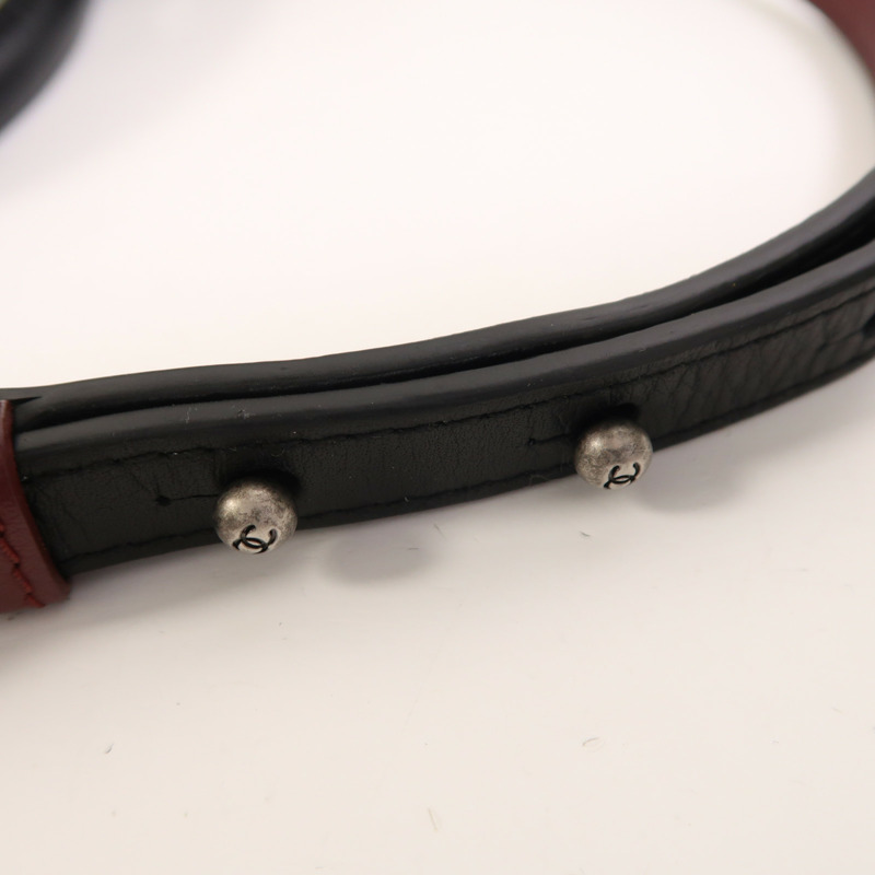 CHANEL 牛皮皮革2 Way Shoulder銀扣手挽肩背兩用袋-19