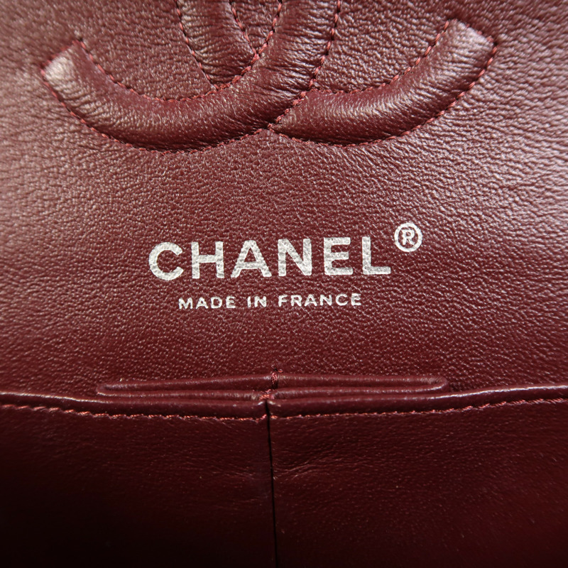 CHANEL 羊皮皮革Classic 23銀扣鏈帶肩背袋-5