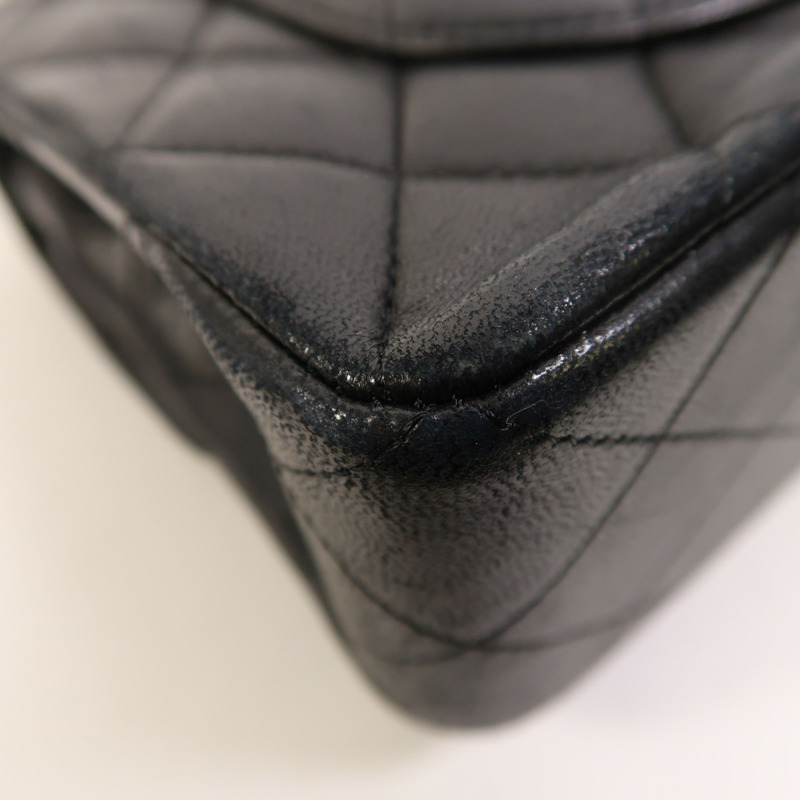 CHANEL 羊皮皮革Classic 23銀扣鏈帶肩背袋-13