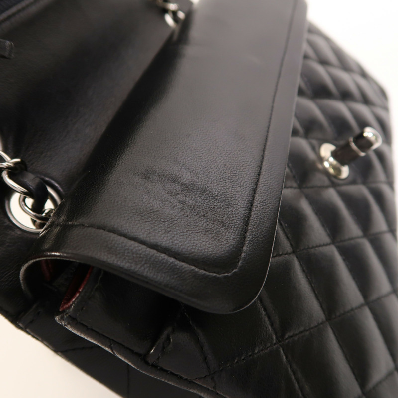 CHANEL 羊皮皮革Classic 23銀扣鏈帶肩背袋-15