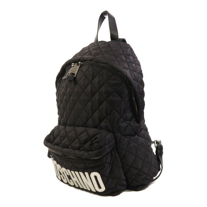 MOSCHINO 尼龍Backpack銀扣背包-2