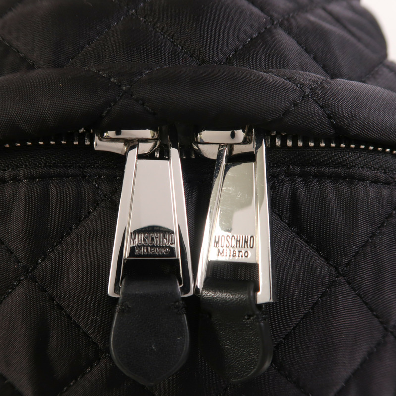 MOSCHINO 尼龍Backpack銀扣背包-12