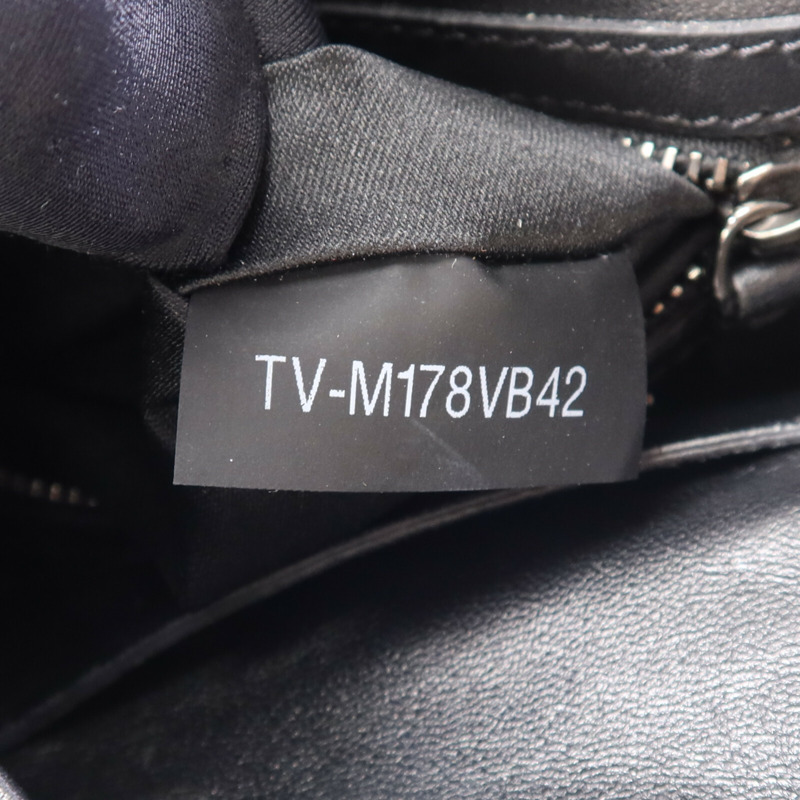 Valentino 牛皮皮革Bucket銀扣肩背袋-7