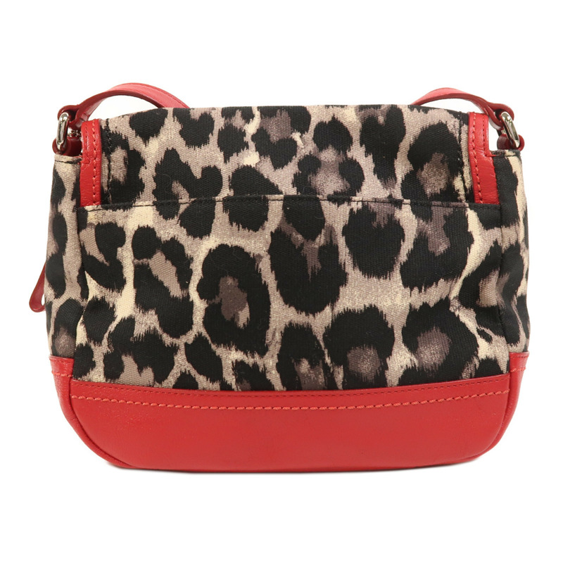 COACH 帆布/牛皮皮革Shoulder Bag銀扣肩背袋-1