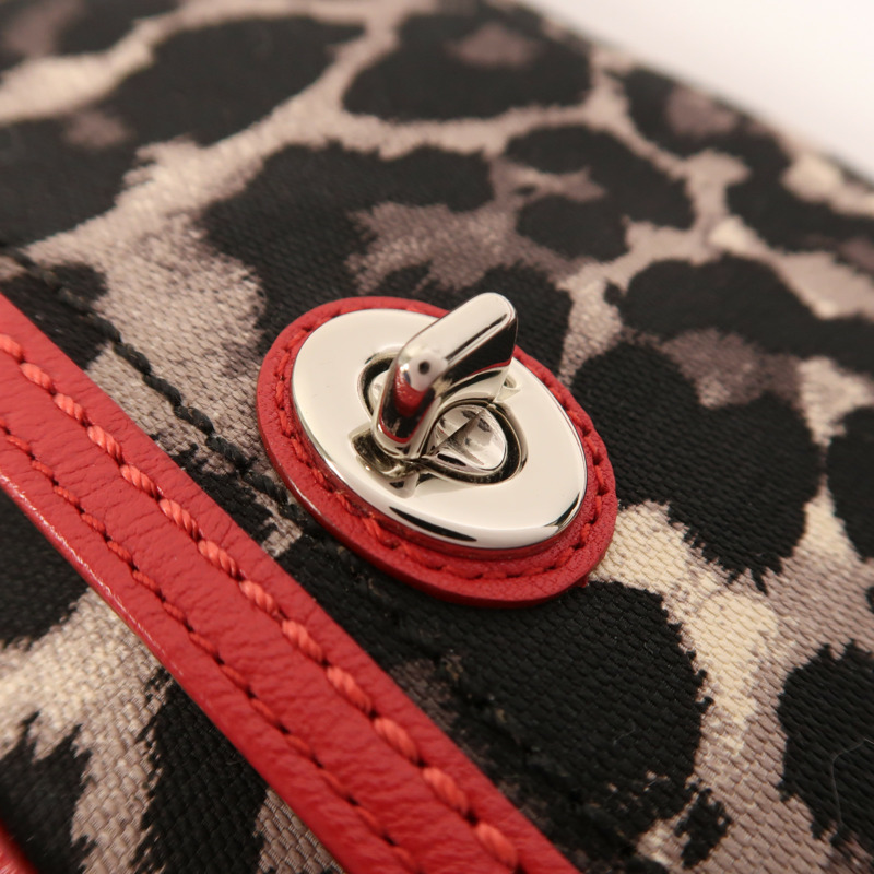 COACH 帆布/牛皮皮革Shoulder Bag銀扣肩背袋-7