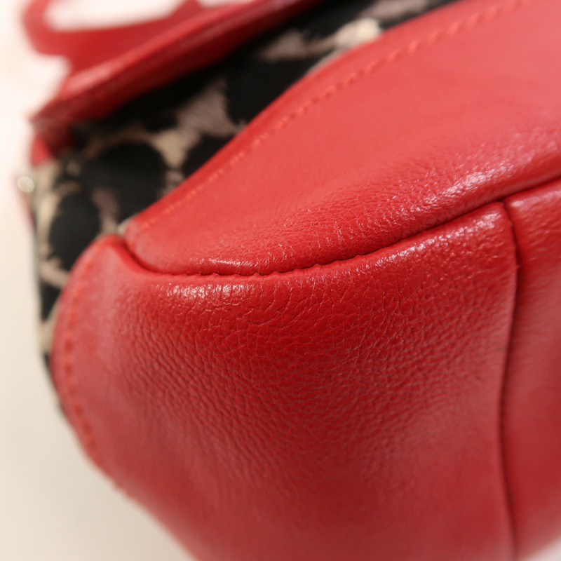 COACH 帆布/牛皮皮革Shoulder Bag銀扣肩背袋-9