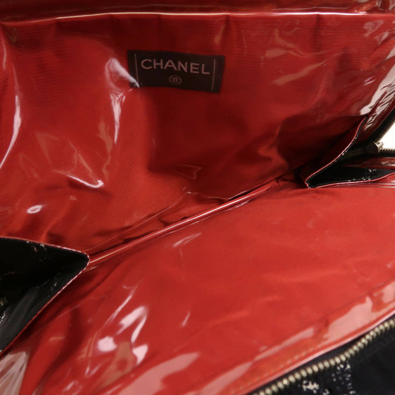 CHANEL 尼龍Travel Line Hang Bag銀扣手挽袋-4