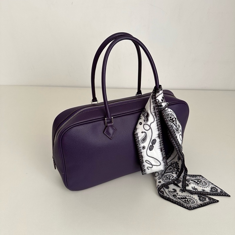 (99%新）Hermes Plume Élan Iris 紫色 28 手袋-3