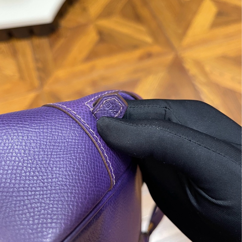 (99%新）Hermes Plume Élan Iris 紫色 28 手袋-10