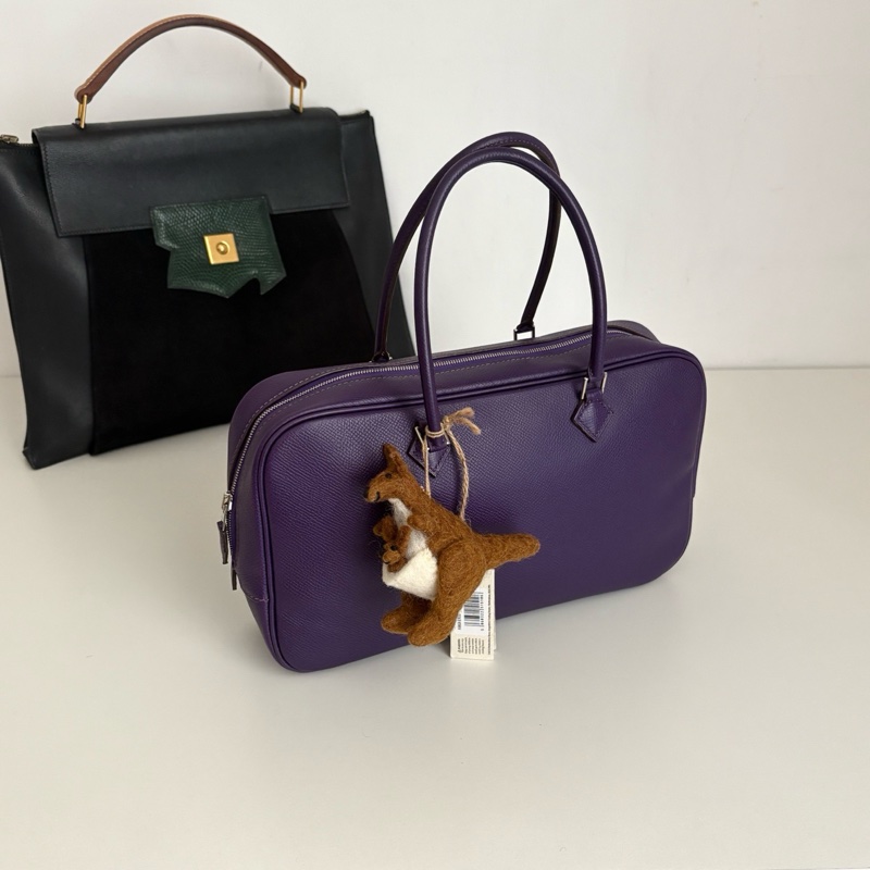 (99%新）Hermes Plume Élan Iris 紫色 28 手袋-11