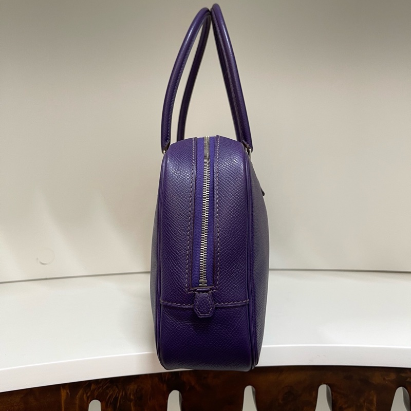 (99%新）Hermes Plume Élan Iris 紫色 28 手袋-14