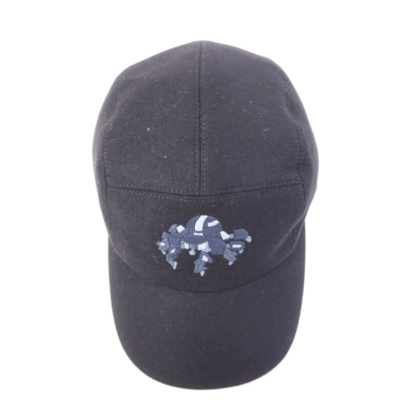 HERMES 羊絨Spider Robot Hat帽子Noir-4