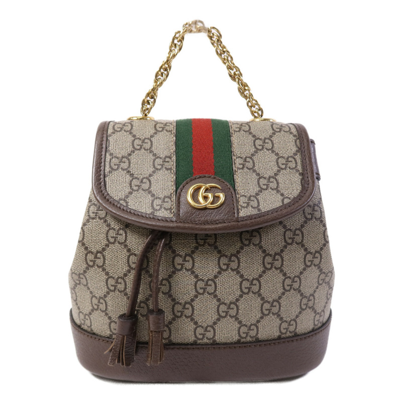 GUCCI 塗層帆布Backpack金扣背包-0