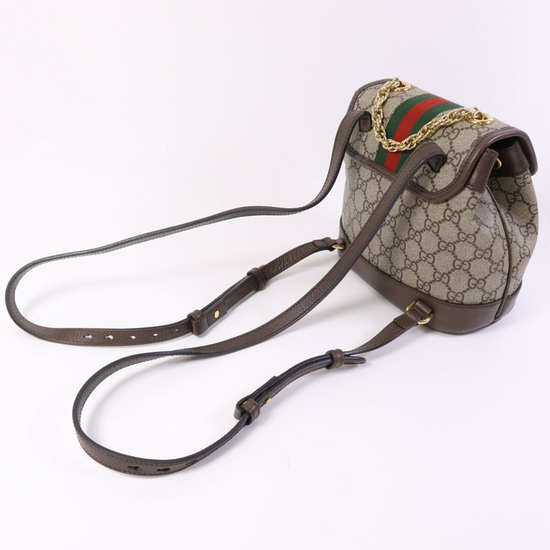 GUCCI 塗層帆布Backpack金扣背包-9