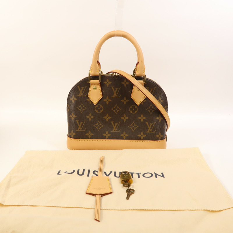 LOUIS VUITTON Monogram Alma BB金扣手挽肩背兩用袋-8