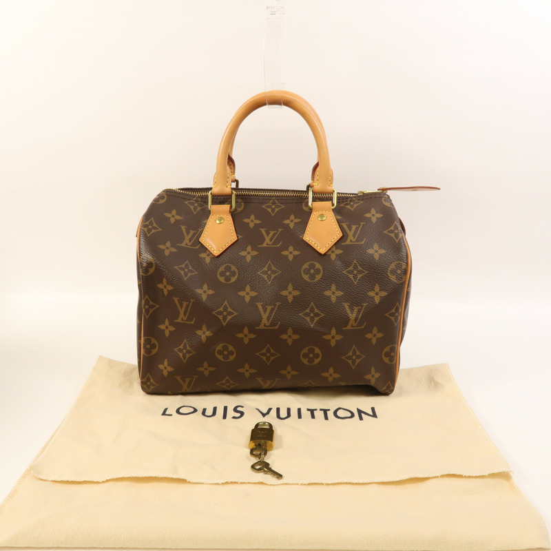 LOUIS VUITTON Monogram Speedy 25金扣手挽袋-8