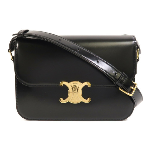 CELINE 牛皮皮革Classique Triomphe金扣肩背袋