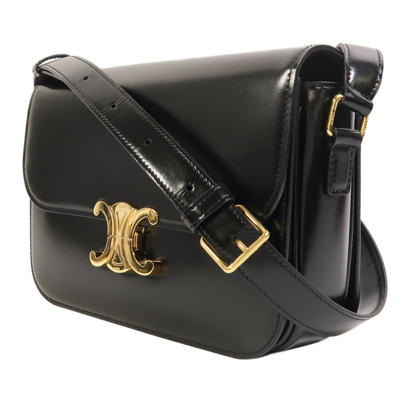 CELINE 牛皮皮革Classique Triomphe金扣肩背袋-2