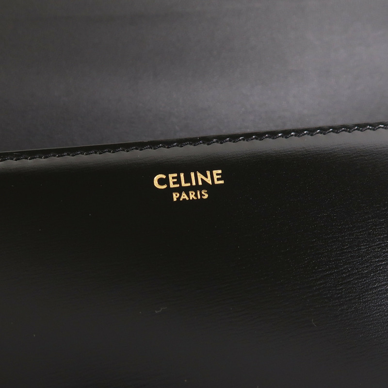 CELINE 牛皮皮革Classique Triomphe金扣肩背袋-5