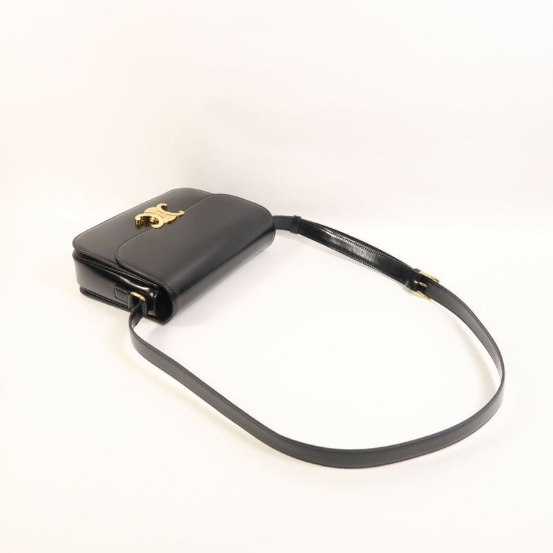 CELINE 牛皮皮革Classique Triomphe金扣肩背袋-7