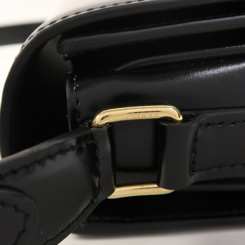 CELINE 牛皮皮革Classique Triomphe金扣肩背袋-17