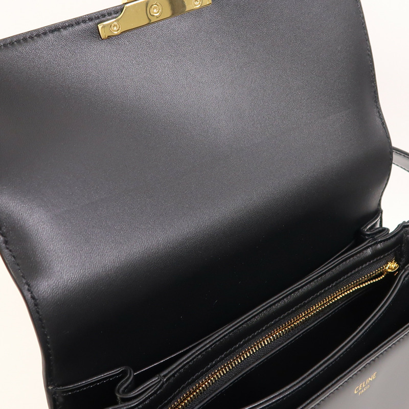 CELINE 牛皮皮革Classique Triomphe金扣肩背袋-19