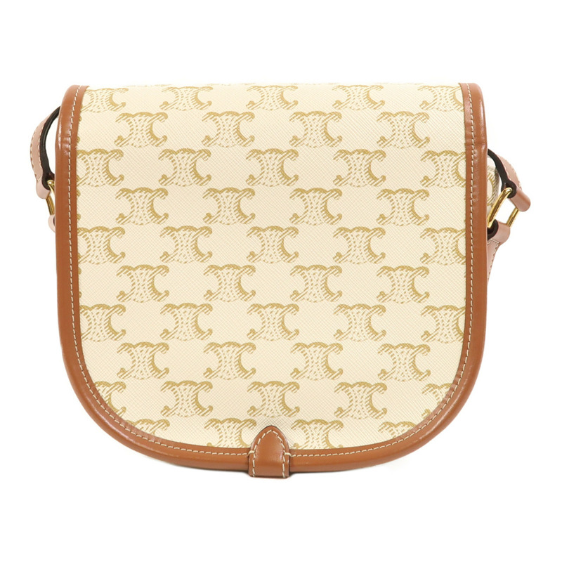 CELINE 塗層帆布Folco Medium金扣肩背袋-1