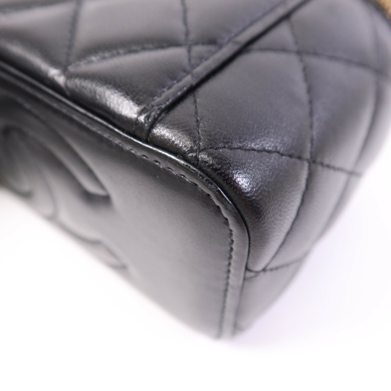 CHANEL 羊皮皮革Vanity Case金扣鏈帶肩背袋-12