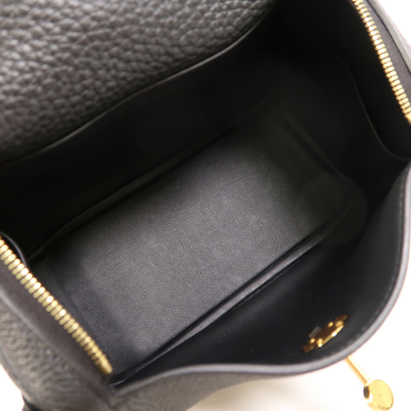 HERMES Clemence皮革Mini Lindy金扣手挽肩背兩用袋-4